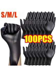 100pcs Vinyl Synthetic Gloves - Latex-Free, Kitchen Inspection Gloves, Thickened Non-Slip Fit Design, Suitable For Cooking And Baking, Food Processing, Household Cleaning - Multiple Styles - View 1