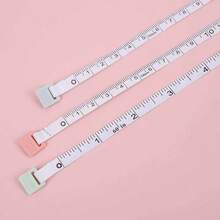 1pc Soft Retractable Ruler, Body Measurement Tape For Sewing, Knitting, Crafts, Weight Loss, Black Double-Sided Flexible Ruler - Multicolor - View 8