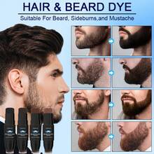 VERONNI 二合一胡须填充笔（带刷头） - 男士胡须填充棒，防水胡须笔和胡须刷，持久遮盖，打造自然妆效，适用于胡须和头发化妆 - 彩色 - 查看 11