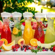 1000/1600ml Transparent Juice/Cold Water Pitcher, Large Capacity Milk/Coffee Pot, Heat-Resistant Water Dispenser - Multicolor - View 5