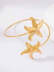 1件海星造型开口手镯，时尚新款小众配饰 - 彩色 - 查看 3