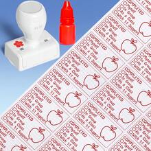 1 con dấu chấm điểm lớp học được nâng cấp + 1 ruột dấu thay thế, con dấu chấm điểm hình hoa nhỏ màu đỏ, con dấu đánh giá lớp học, con dấu đánh dấu bài tập về nhà của giáo viên, con dấu giáo viên đầu năm học, đồ dùng học tập, đồ dùng nhà trường (Kích thước con dấu: 0.78in*1.57in) - 1 chai FS10 màu trắng + 1 gói dung dịch thay thế (10ml) - Xem 4