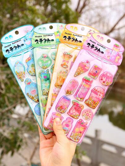 Cute 3D Embossed Cartoon Stickers, Suitable For Sticker Books, DIY Decorative Crafts, As Well As Phone Cases, Laptops, Desktops, Notebooks, Planners, Mugs, And Decorative Stickers