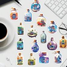 Disney 50pcs Stitch In A Bottle Stickers, Creative Graffiti Stickers, Office Supplies, Mobile Phone & Computer Stickers, High-Value, Exquisite, Cool Stickers, Fun, Classic Colorful Cartoon Design, Gift Decoration, Phone Case Decoration Stickers, Reusable, Colorful Cartoon Design, Suitable For Water Bottles, Skateboards, Mobile Phones, Etc., Perfect For School Supplies, A Top Gift For Holidays - 50pcs - View 6