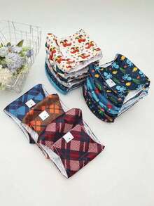 1 pieza Banda de vientre lavable para perros machos - Envoltura abdominal lavable para perros machos, adecuada para pañales de perros medianos y pequeños o cachorros - Multicolor - Ver 12