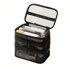 2pcs Multifunctional Large Capacity Women Cosmetic Bag, Makeup Organizer Pouch - Multicolor - View 6