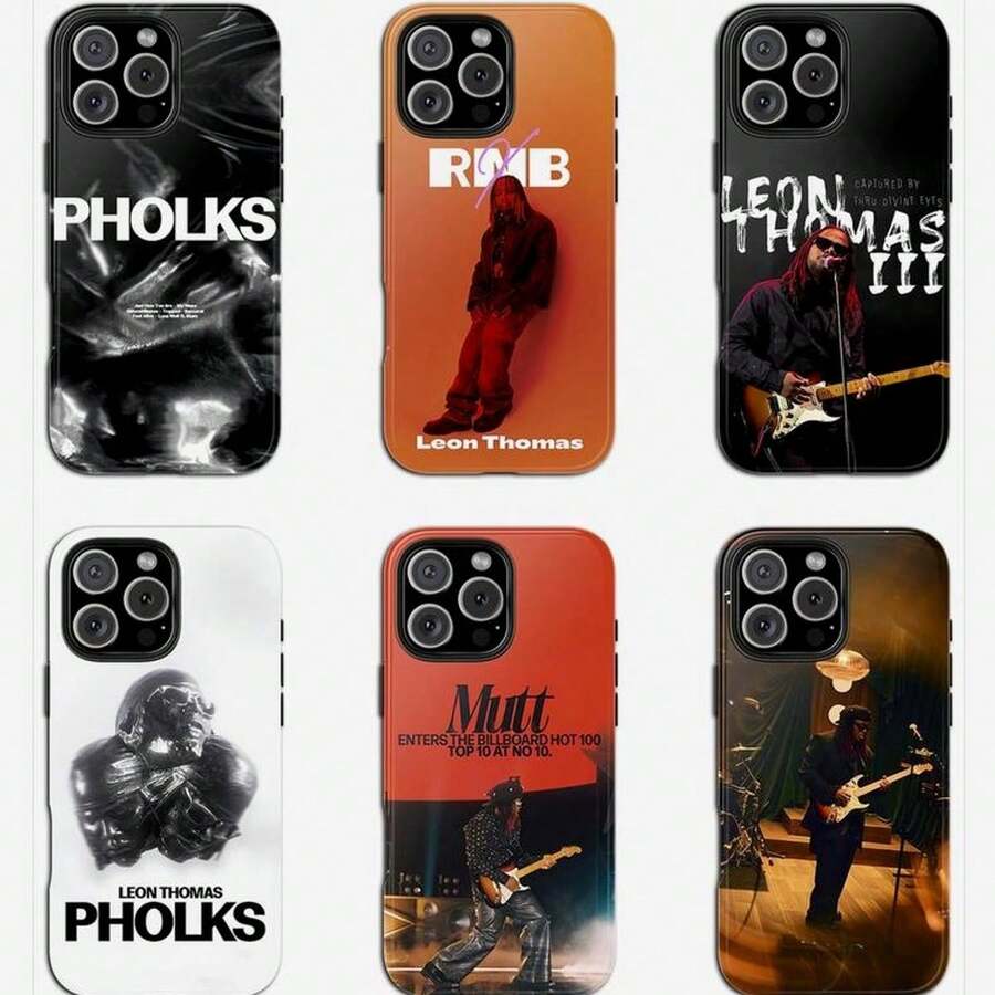 Funda para teléfono Leon Thomas "Pholks", diseño R&B Vibes, para iPhone 17 16 15 14 13 12 11, funda para amantes de la música, regalo para fans, 25 J - Beis - Ver 1