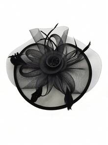 1件套茶会礼帽，珍珠铆钉发箍，扁平肯塔基德比风格，适合婚礼、头饰、迷你帽、小礼帽、发饰、礼物、晚宴等场合。 - A - 查看 5