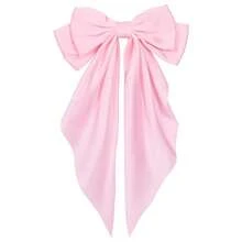 10pcs Random Color Satin Bow Hair Clips, Women Hair Accessories, Cute Hair Bands, Extra Large Long Tail Hair Clips, Metal Hair Clips, Claw Clips, School Supplies, Hair Decorations, Hairpin - Multicolor - View 11