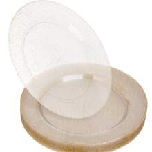 20pcs High-Quality Plates - Modern Urban Starry Sky Round Plates, Dinner Plates, Wedding Dessert & Appetizer Plates, Fancy Plates Suitable For Weddings, Parties, Restaurants, Gatherings - Flash Gold - View 1