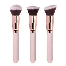 3pcs Professional Makeup Brush Set, Including Foundation Brush, Blush Brush, And Eye Brush. Suitable For Makeup Artists, Home Use, And Travel. - Multicolor - View 12