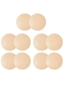 10pcs Silicone Nipple Covers Invisible Waterproof Anti-Chafing Breast Petals - Apricot - View 10