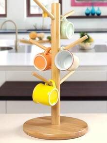 Soporte de árbol para tazas de café con 6 ganchos, estante para tazas para mostrador, colgador de tazas para encimera, almacenamiento en el hogar - Multicolor - Ver 7