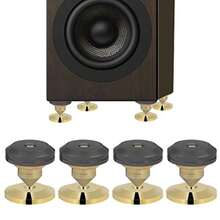 ASHATA Almohadillas Picos para Pies de Altavoces 4 Piezas de Clavos a Prueba de Vibración para Soporte de Sonidos Bases de Antivibración para Altavoces - Por defecto - Ver 1