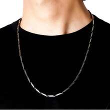 Men's Chain Necklaces - Bạc - Xem 6