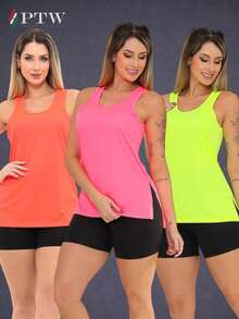 Women T-Shirts - Yellow Orange Pink - View 1