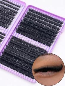 1280pcs/640pcs DD Curl Individual False Eyelashes, High Volume Lash Book, 50D+60D+80D+100D Lash Clusters, Beginner-Friendly, Soft & Fluffy, Creates Natural Look, Easy DIY Segmented False Lashes At Home, Long-Lasting & Dense, Convenient Lash Book For Carrying, Can DIY Fox Eyes/Cat Eyes/Stage Makeup, Includes Lash Glue, Tweezers & Brush, Perfect For Weddings, Parties, Outdoor, Travel, Carnival, Music Festivals, Halloween, Christmas, Eye Lash Clusters, Individual Eyelashes, Lashes, Fake Lashes, Beauty & Health, Festive Glam Beauty - 紫色 - 查看 10