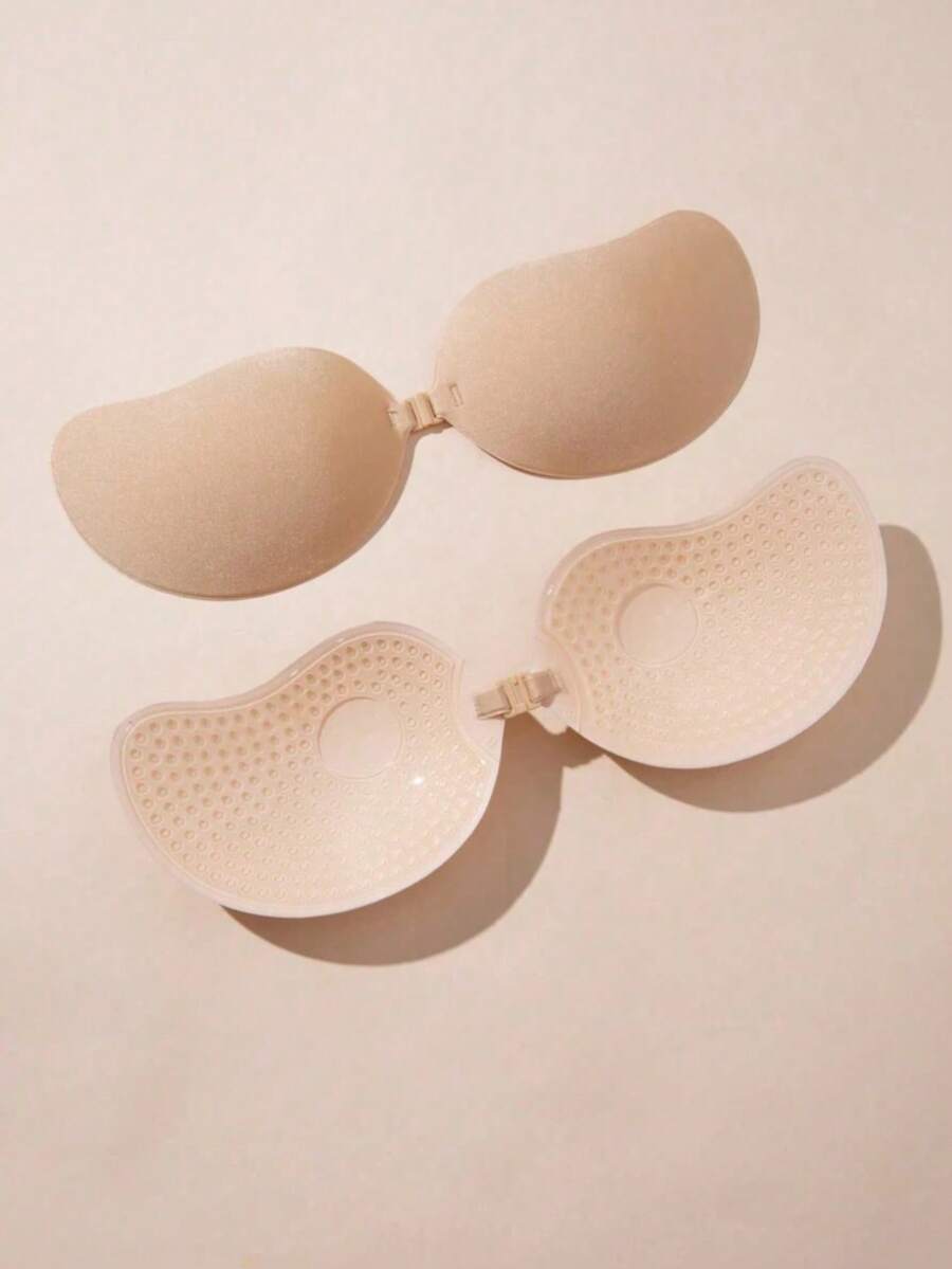1 Pair Mango-Shaped Adhesive Cleavage Enhancing Nipple Covers, Skin Tone - Apricot - View 1