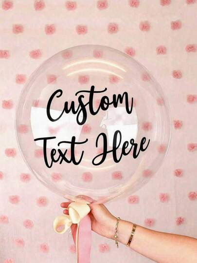 1pc - Personalized Customized Name Transparent Balloons, Customized Transparent Balloons, Customized Transparent Balloon Styles, Weddings, Party Balloons, Wedding Photography Props, Wedding Items, Weddings, Parties Decorations, Festival Gifts, Weddings, Daily Life, Festivals, Graduation Party Decorations, Cute, Modern, Simple, Fun, Custom Art Decorations, Personalized Party Decorations, Personalized Gifts, Ideal Gifts, Female/Male, Him/Her, Family/Friend's Birthday, Weddings, Autumn/Fall/Winter