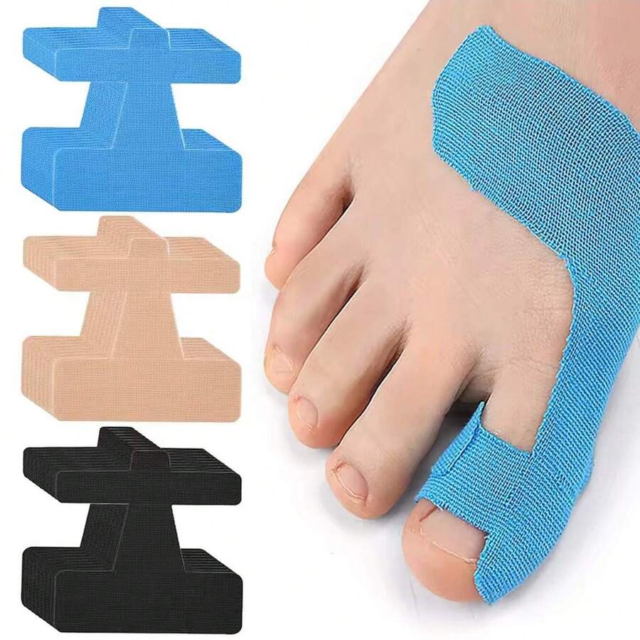 3/8pcs Elastic Bandage, Breathable Fabric, Self-Adhesive Sports Foot Patch, Suitable For Men And Women, Pre-Cut Sports Functional Tape, Odorless, Pre-Cut Elastic Sports Bandage, Suitable For Fitness And Sports - Multicolor - View 1