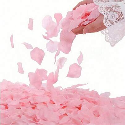 2000/4000 Pcs Pink Rose Petals, Suitable For Wedding, Proposal, Anniversary, Romantic Night, Spring Decor, Home Decor, Wedding Decoration, Flower Petals, Gift Box Filler, Romantic Roses, Proposal Rose Petals, Birthday Gift, Back To School Supplies, Room Decor, Party Favors, Bridal Shower, Graduation Ceremony, Bachelorette Party And More Occasions