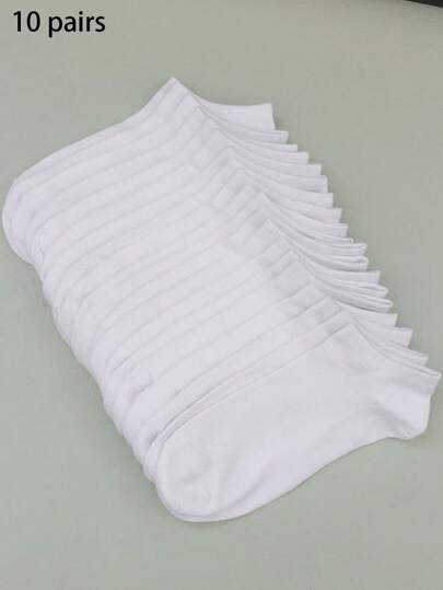 10 Pairs Women's Colorful Short Socks, Thin Casual Fashion Shallow Mouth Summer Short Tube Socks