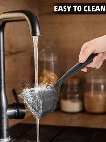 1pc Large Silicone Spatula - Non-Stick, Silicone Egg Spatula, Steak Silicone Spatula, Egg Flipper, Suitable For Frying Eggs, Pancakes, Cookies, Fried Eggs, Fish, Pizza And Steak, Multi-Functional Non-Stick Coated Kitchen Converter, Silicone Spatula, Egg Flipper, Kitchen Utensils, Steak And Barbecue Tools, Kitchen Tools, Women's Gifts, Men's Gifts - Multicolor - View 9