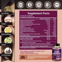 Miriyalyad 24-In-1 Advanced Hair Growth Vitamins Biotin 10,000mc9,Collagen,Patented OptiMSM, GoMCT,Saw Palmetto Naturally Regrow Stronger & Healthier Hair, Skin And Nails Stops Hair Loss 60 Day Supply - 3PCS - 查看 6