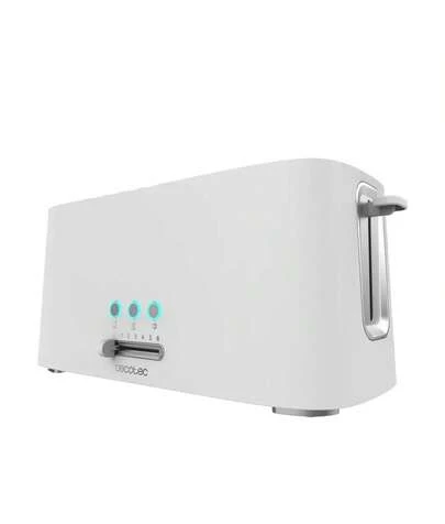  Tostadora Blanca 1630W con Ranuras Extraanchas y Funciones Avanzadas de Cecotec