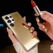 Galaxy S26, S26 Plus, S26 Ultra, S25, S25 Plus, S25 Ultra, A17, S25 FE, A16, A26, A36, A56 Handy Plattiert Spiegel TPU Schutzhülle - Gold - Übersicht 6
