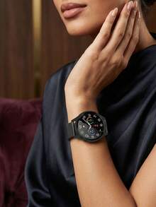 2-In-1 Set: Stainless Steel Milanese Mesh Watch Band And PC Protective Case With Tempered Glass Screen Protector, Compatible With Samsung Galaxy Watch 7/6/5/4 (40mm 44mm), Premium Metal Band With Single Buckle Clasp, Comprehensive Protection Against Drops And Scratches - Black - View 8