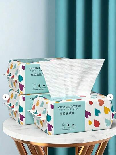 520 Sheets/Pack Soft Thick Facial Tissue Paper, 1/2pcs Reusable Wet & Dry Wipes For Face Cleaning, Makeup Removal, Household Cleaning, Convenient For Travel And Home Use, Ideal Gift