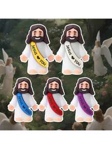 散装耶稣雕像可用作基督教礼物、经典宗教礼物、复活节彩蛋填充物（也可作为周日洗礼礼物）和圣诞装饰品（多种颜色随机发货）。它们也可用于家居装饰、圣经礼物和复活节彩蛋填充物。耶稣雕像，基督教礼物批发。办公桌配件，办公用品，办公装饰 - 套裝 - 查看 7