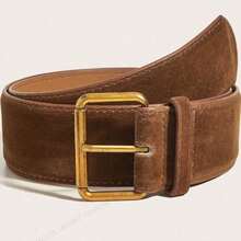 1 件酒红色蓬松复古个性化休闲 PU 皮革女士腰带，适合牛仔裤、外套、连衣裙、裙子秋季、万圣节 - 酒紅色 - 查看 14