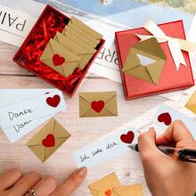 50张空白贺卡和信封，迷你信封配空白卡片和礼盒，可书写留言纸，迷你情人节贺卡，情侣礼物，送给他的小情书，送给她的可爱礼物，送给男朋友/女朋友的礼物，母亲节礼物，生日礼物 - 彩色 - 查看 11