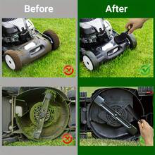 2pcs Heavy Duty Metal Lawn Mower Blade, Scraper And Cleaning Brush Set With Ergonomic Handle And Durable Bristles - Upgraded Mower Deck Maintenance, Removes Grass Clippings, Suitable For Gas Lawn Mowers (Professional And DIY Use) - A - View 6
