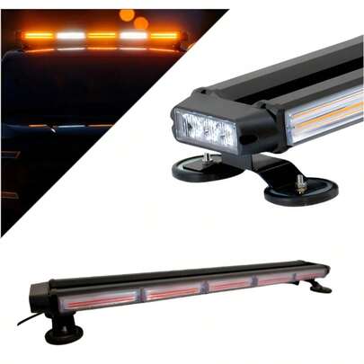 Barra Dupla Giroflex 80cm Sinalização Guincho 360° Strobo