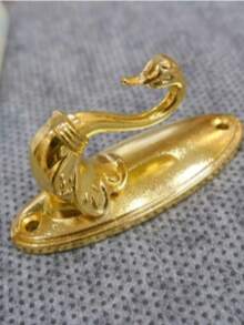 Gold Metal Swan Shaped Vintage Style Wall Hooks, Curtain Hangers, Traditional Design, Easy Installation Fittings - Multicolor - View 15