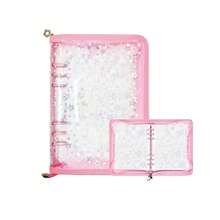 1pc A5 Laser Star Shaped Zipper Binder, PVC Material, Can Be Used As File Folder, Stamp Book, Sticker Book, Pencil Case, Also Can Be Used As Photo Album, Savings Plan Book, Diary, File Organizer, Budget Binder, Planner Insert - Multicolor - View 12