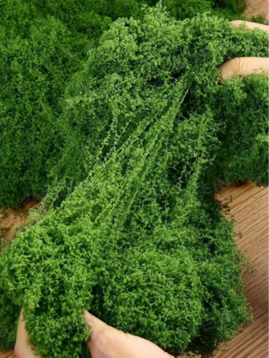 120g/50g/30g/10g Artificial Green Moss, Suitable For Indoor Potted Plants, Can Be Hung In Indoor/Outdoor Gardens, Porches, Windowsills, Flower Boxes, Home Weddings, Farmhouses, Porches, Patios, Windows, Etc. - Multicolor - View 1