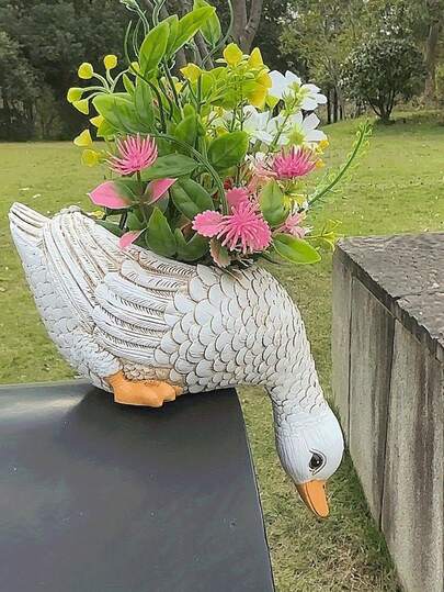 Maceta decorativa con diseño de animal, maceta de flores realista para jardín exterior, decoración divertida para balcón y patio, decoración para plantas en maceta, decoración para sala de estar, dormitorio, estudio, fiesta de boda, ambiente festivo, Día de San Valentín, regalo de boda, mejor regalo festivo, decoración de estantería, decoración Rama, regalos de cumpleaños, regalos de graduación