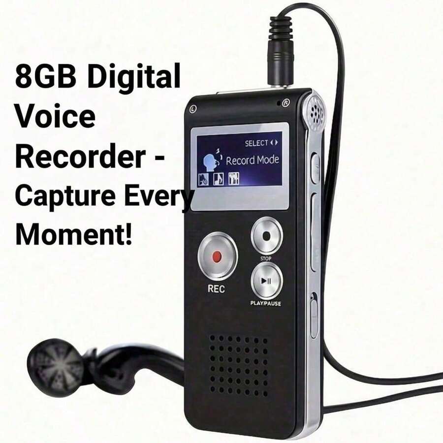 Máy ghi âm kỹ thuật số - Có thể sạc qua cổng Type-C, đa chức năng với khả năng phát nhạc MP3, thu âm rõ nét, lý tưởng cho sinh viên, giáo viên và phóng viên.