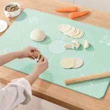 1pc Extra Large 70/65/50cm Silicone Baking Mat, Pastry Kneading Rolling Mat, Non-Stick Cooking Mat For Crepes, Pizza Dough, Baking In Kitchen - Multicolor - View 6