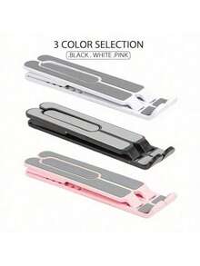 Giá đỡ laptop chất lượng cao mới bằng nhựa ABS và kim loại, có thể điều chỉnh 7 cấp độ, chắc chắn và di động, đế tản nhiệt cho laptop để bàn, phụ kiện laptop, quà tặng Giáng sinh, giá đỡ máy tính bảng. - Nhiều màu - Xem 8