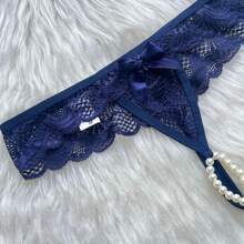 Sexy Thai Thong Panties With Massaging Pearls - 藍色 - 查看 2
