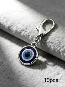 Evil Eye Keychain Pendant - Unisex Lucky Charm, Unique Inspirational Message Card, Suitable For Birthday, Wedding, Valentine's Day, Graduation, School, Car Decor, Cute Gothic Y2K Style Lanyard, Bag Charm - Multicolor - View 6