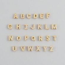 1pc Simple Classic Initial Cherry Pendant Golden Stainless Steel Lip Chain Necklaces For Women - Yellow Gold - View 4