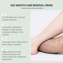 1PC Painless Fast-Acting Hair Removal Cream 1PC Smooth Moisturizing Depilatory Cream For Legs Underarms Bikini Line - Kem - Xem 4