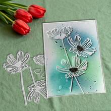 Khuôn cắt hoa sáng tạo, Album ảnh tự làm và khuôn dập nổi, Dụng cụ làm thiệp chúc mừng, Thủ công cắt giấy, Khuôn cắt mẫu làm thiệp quà tặng. - bạc - Xem 4