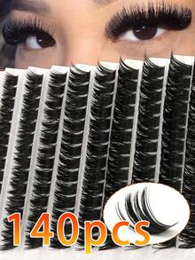140PCS Thick Lash Clusters DD Curl Cluster Eyelash Extensions Dramatic Lashes 10-16mm Volume Lash Clusters For Beginners Lash Clusters,Eye Lash Clusters,Individual Eyelashes,Lashes,Fake Lashes - View 5